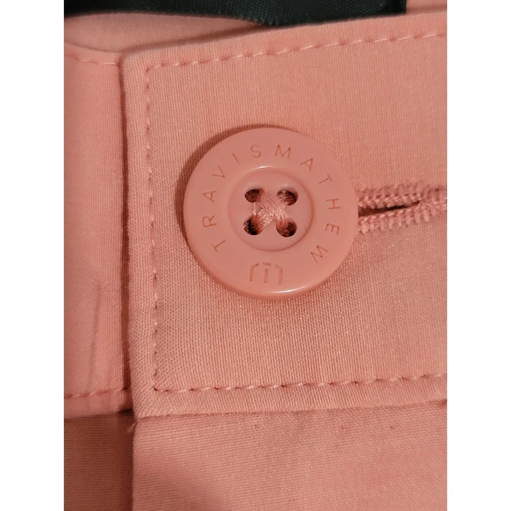 Travis Mathew Tech Chino Shorts Mens Size 42 Coral Orange 8